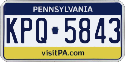 PA license plate KPQ5843