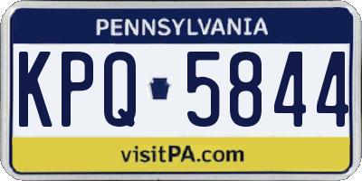 PA license plate KPQ5844
