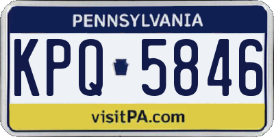 PA license plate KPQ5846