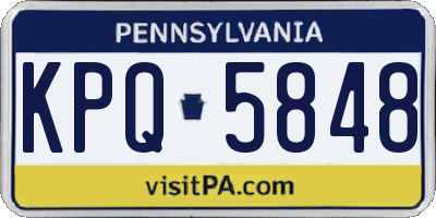 PA license plate KPQ5848