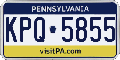PA license plate KPQ5855