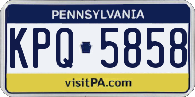 PA license plate KPQ5858