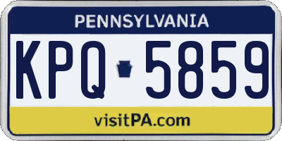 PA license plate KPQ5859
