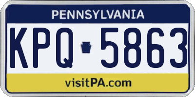 PA license plate KPQ5863
