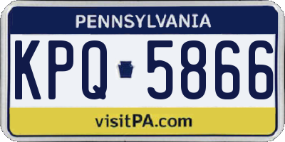 PA license plate KPQ5866