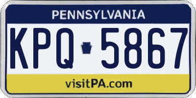 PA license plate KPQ5867
