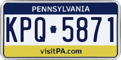 PA license plate KPQ5871