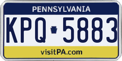 PA license plate KPQ5883