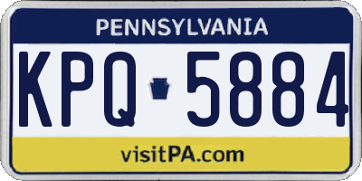 PA license plate KPQ5884