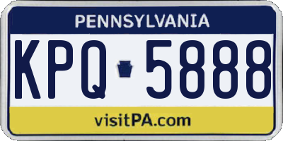 PA license plate KPQ5888