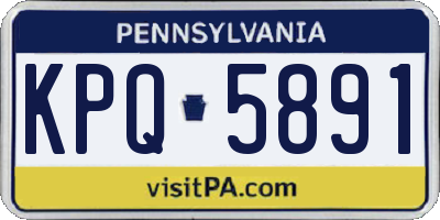 PA license plate KPQ5891