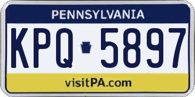 PA license plate KPQ5897