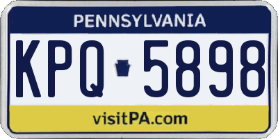 PA license plate KPQ5898
