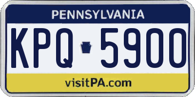 PA license plate KPQ5900