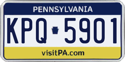 PA license plate KPQ5901