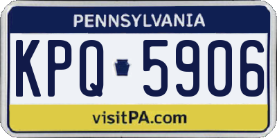 PA license plate KPQ5906