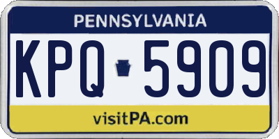 PA license plate KPQ5909