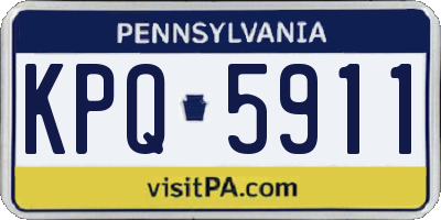 PA license plate KPQ5911