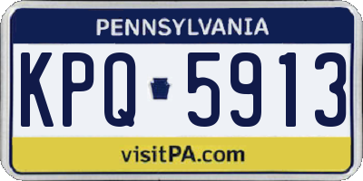 PA license plate KPQ5913