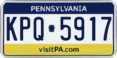 PA license plate KPQ5917