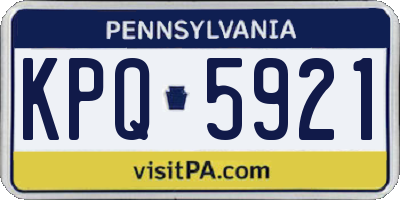 PA license plate KPQ5921