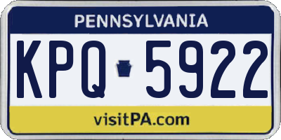 PA license plate KPQ5922