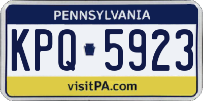 PA license plate KPQ5923