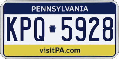 PA license plate KPQ5928
