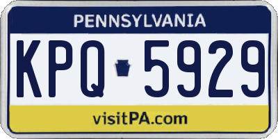 PA license plate KPQ5929