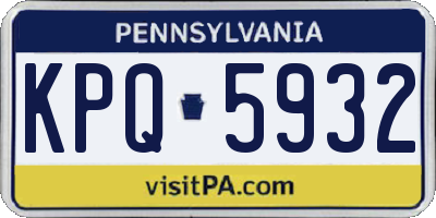 PA license plate KPQ5932