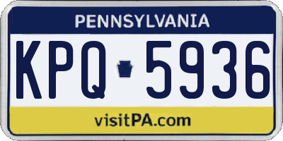 PA license plate KPQ5936