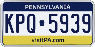 PA license plate KPQ5939