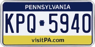 PA license plate KPQ5940