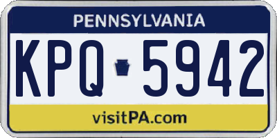 PA license plate KPQ5942
