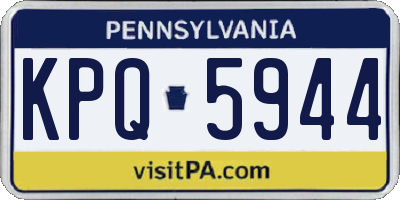 PA license plate KPQ5944
