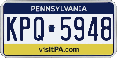PA license plate KPQ5948