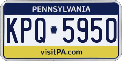 PA license plate KPQ5950