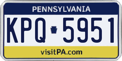 PA license plate KPQ5951