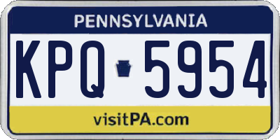 PA license plate KPQ5954