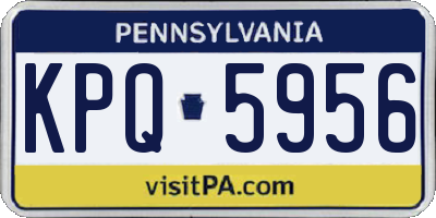 PA license plate KPQ5956