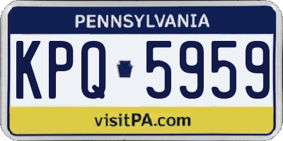 PA license plate KPQ5959