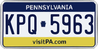 PA license plate KPQ5963