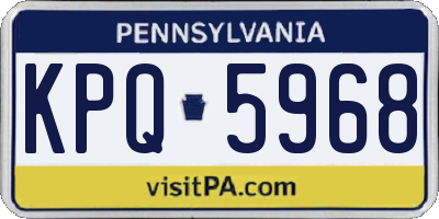 PA license plate KPQ5968