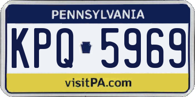 PA license plate KPQ5969