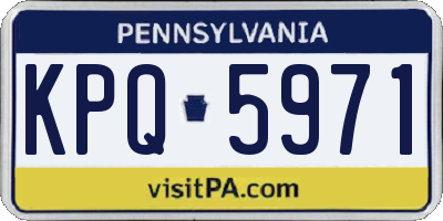 PA license plate KPQ5971