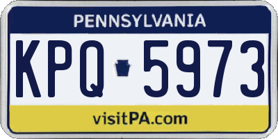 PA license plate KPQ5973