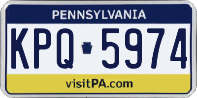 PA license plate KPQ5974