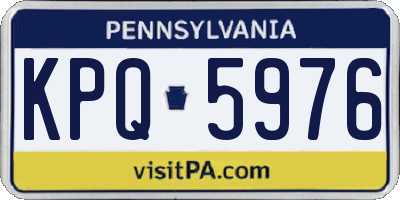PA license plate KPQ5976