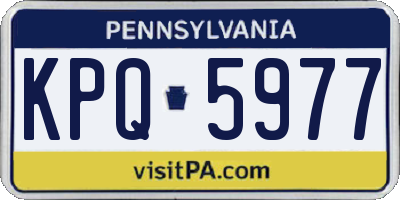 PA license plate KPQ5977