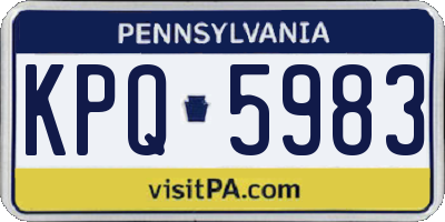 PA license plate KPQ5983
